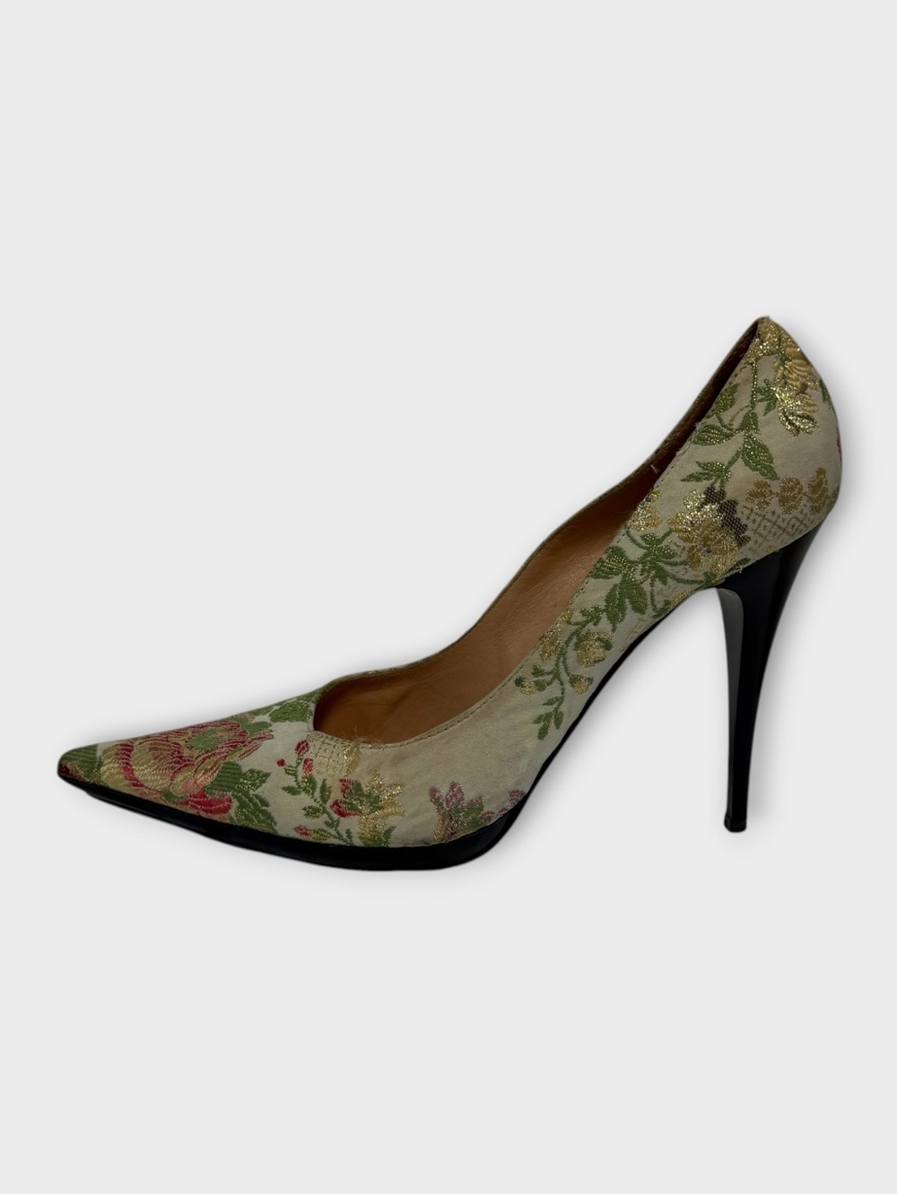 Casadei Floral Brocade Pointed Pumps